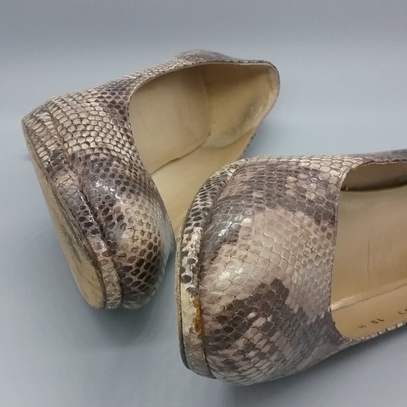 Stuart Weitzman Snake Print Platform Pumps - Picture 6 of 15